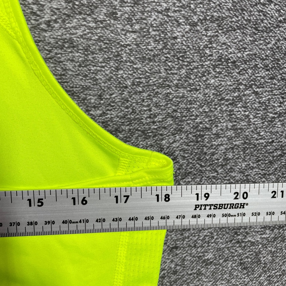 Nike Miler Running Tank Top Womens Large Neon Yellow Volt Dri-FIT - Picture 8 of 9
